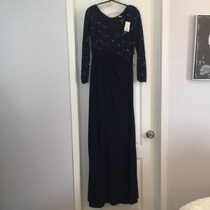 Navy Blue Evening Gown